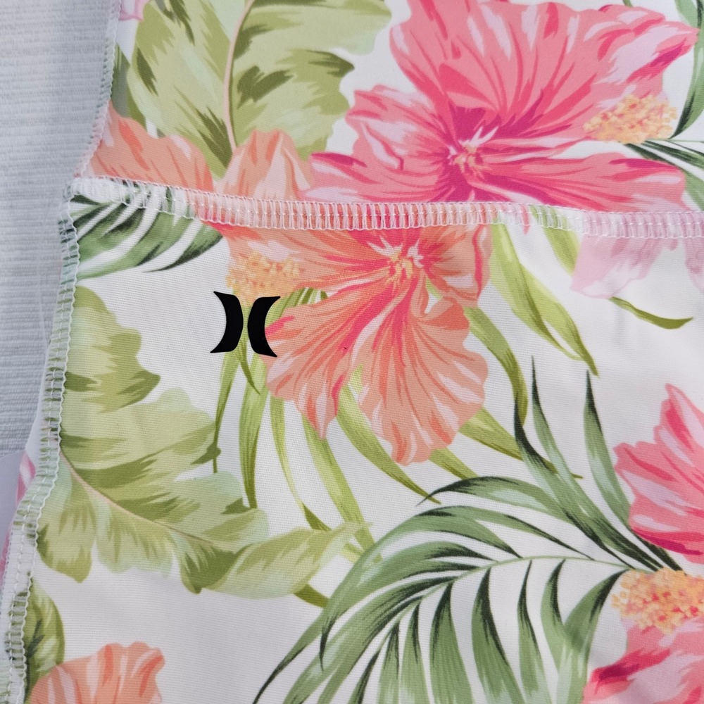 Hurley Womens Rash Guard and Swim Shorts Set Floral UPF 50 sz XL beach vacation - Picture 4 of 15